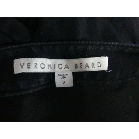 Veronica Beard 0/25 Jeans Skinny Black Zipper Detail - Picture 5 of 7